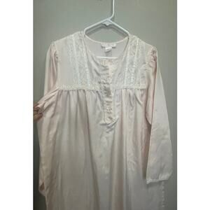 Vintage Oscar de la Renta Pink Label Womens M Long Nightgown Dress